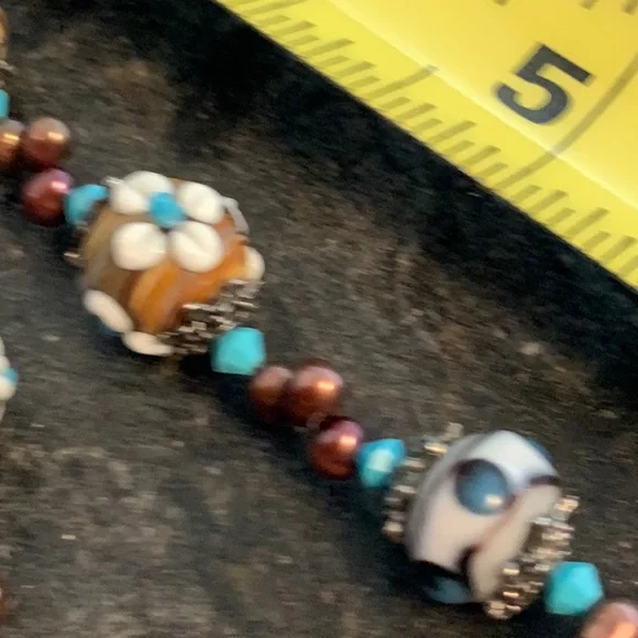 Glass Bead floral necklace(3itemsfor$15) - Picture 5 of 7